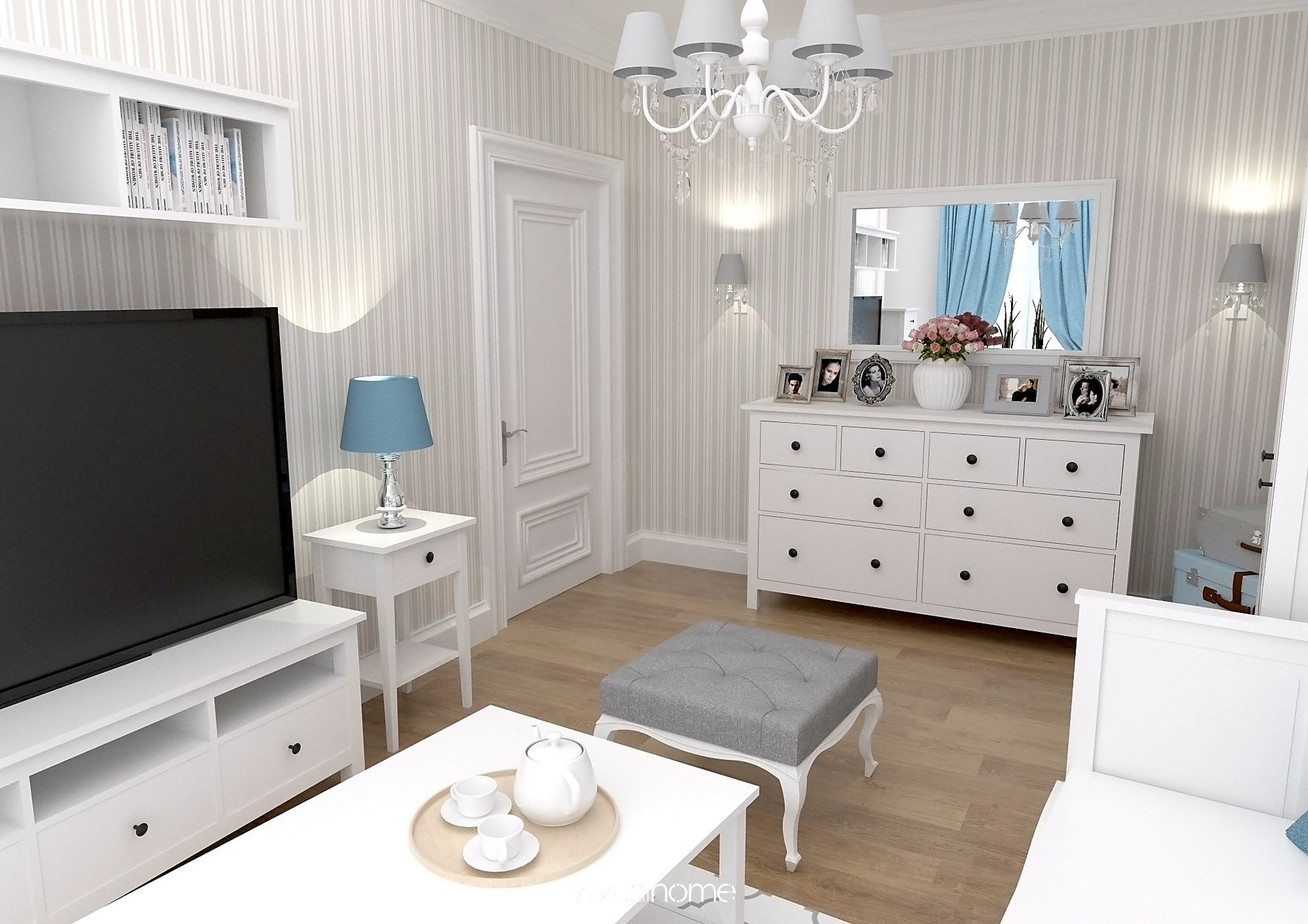 Projekt pokoju dziennego w stylu klasycznym
